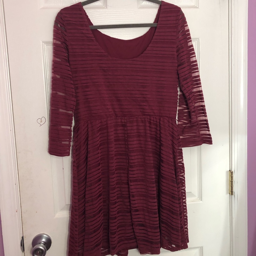 Burgundy dress